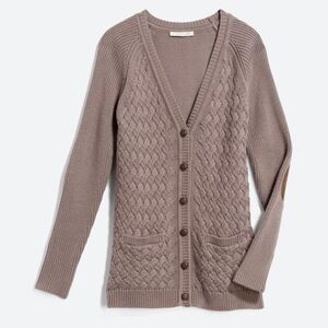 Stitch Fix 41 Hawthorne Carlyle Cable Stitch brown cardigan size XL